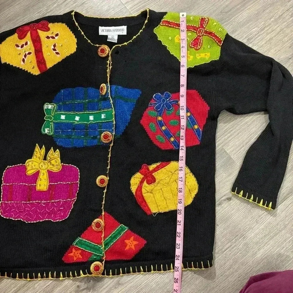 Vintage Ugly Christmas Sweater Embroidered Size L - Picture 13 of 14